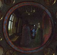 Arnolfini Mariage: mirror closeup