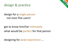 design and practice - deisgn for a single person